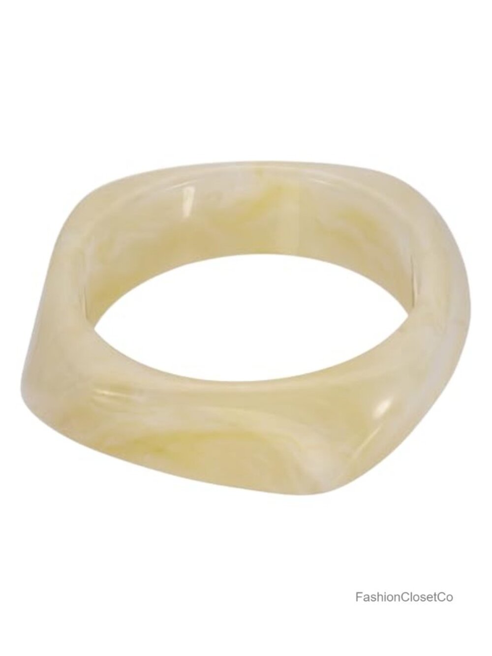 Acrylic Resin Chunky Bangle Bracelet Wide Retro Geometric Cuff Aesthetic